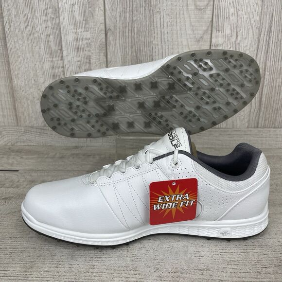 Skechers GO GOLF Pivot Men’s 8.5 Extra Wide White Fit Golf Shoes 54545EWW/WGY